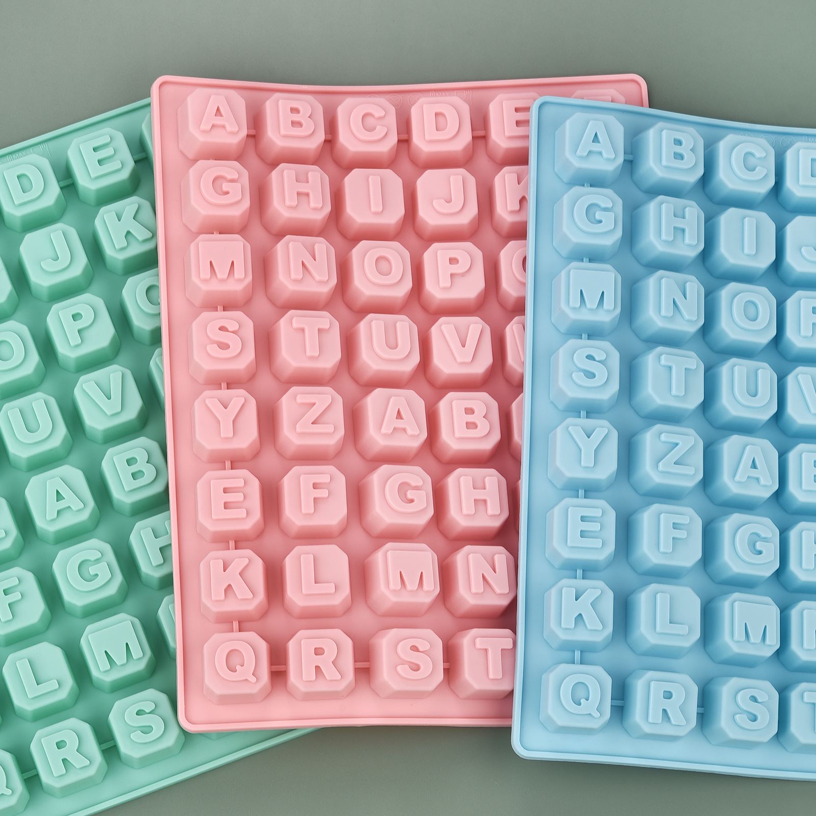 Natural Making Soap - 48 lettre Enghish Alphabet lettre Silicone