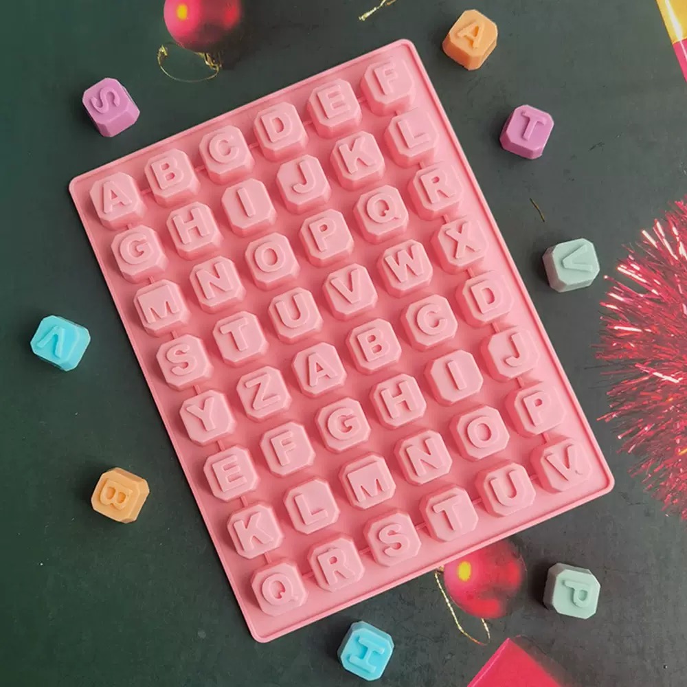 Natural Making Soap - 48 lettre Enghish Alphabet lettre Silicone