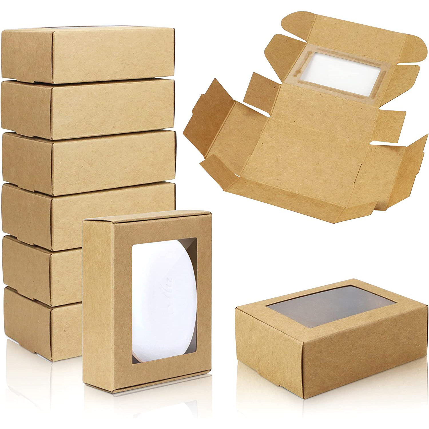 Kraft Soap Label - 50 boîtes miniatures en papier kraft