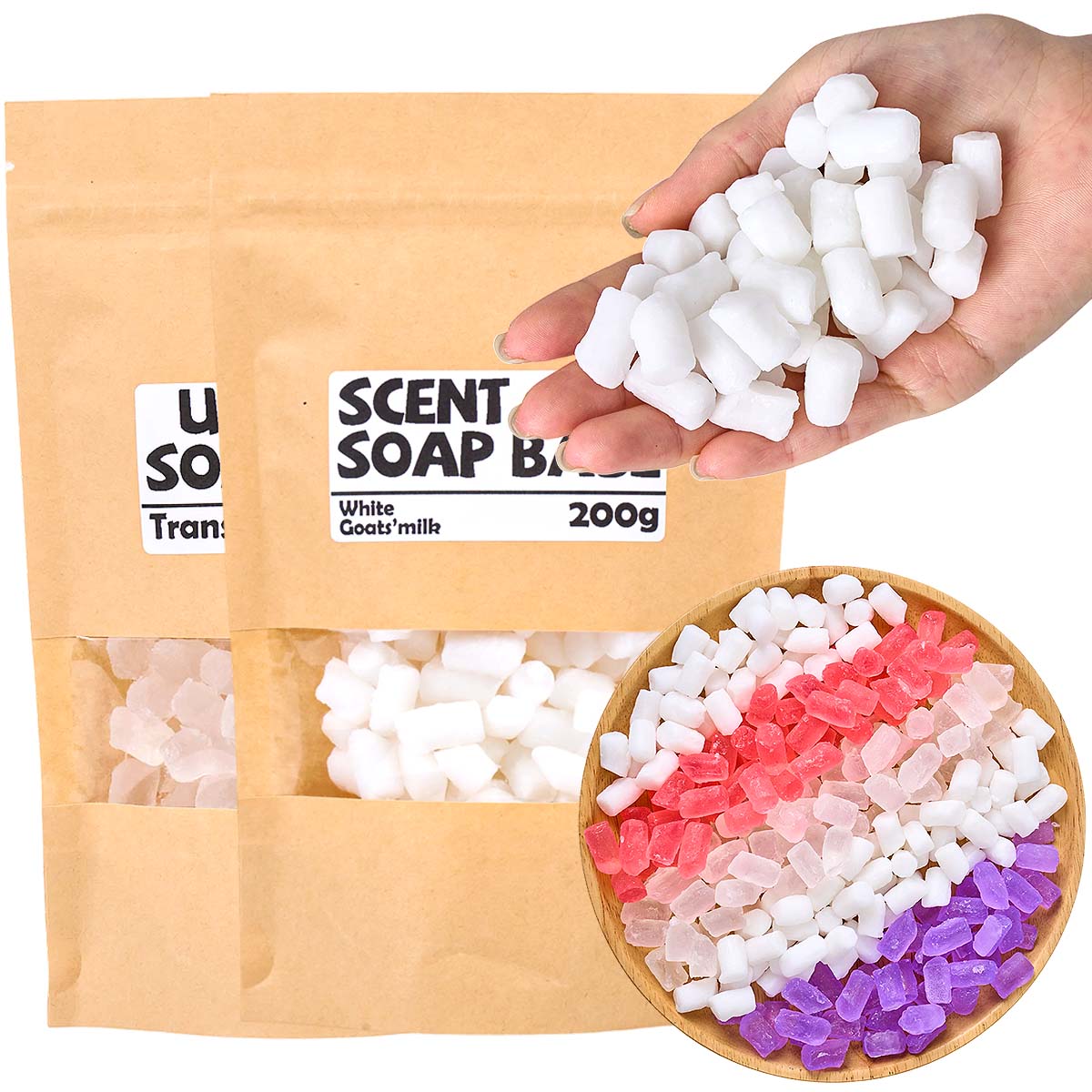 Base de savon couleur 200g, br - Soap Making Glycerin Base avis et prix