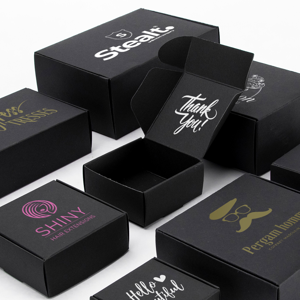 Carton d'emballage noir, boîte - Kraft Soap Label avis et prix